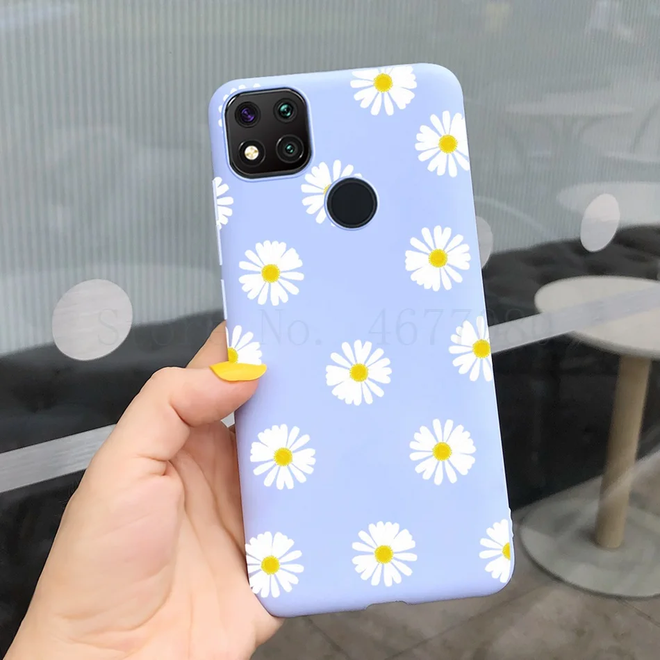 Sunflower Painted Soft Silicone Phone Case For Xiaomi Redmi 9C NFC 9 C 9A Case Butterfly Back Cover For Redmi 9A 9C 9 a Bumper