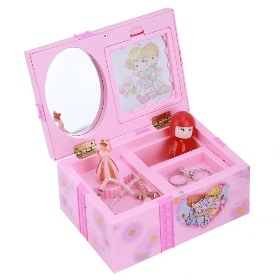 

Jewelry Music Box Pink Music Dancing Girl Jewelry Storage Box Jewelry Storage Case For Christmas Birthday GIfts (Random Color)