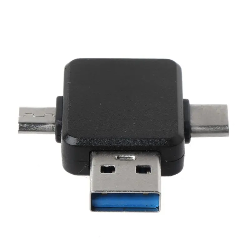 8Pin for Lightning Female to USB+Type C+ Micro USB Male Charging Converter Connector Adapter for Android Smartphone Tablet