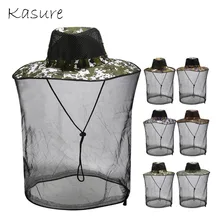 KASURE Открытый Рыбалка альпинистский солнцезащитный крем с широкими полями Складная крышка с сетчатой крышкой и шеи струны с широкими полями шляпы