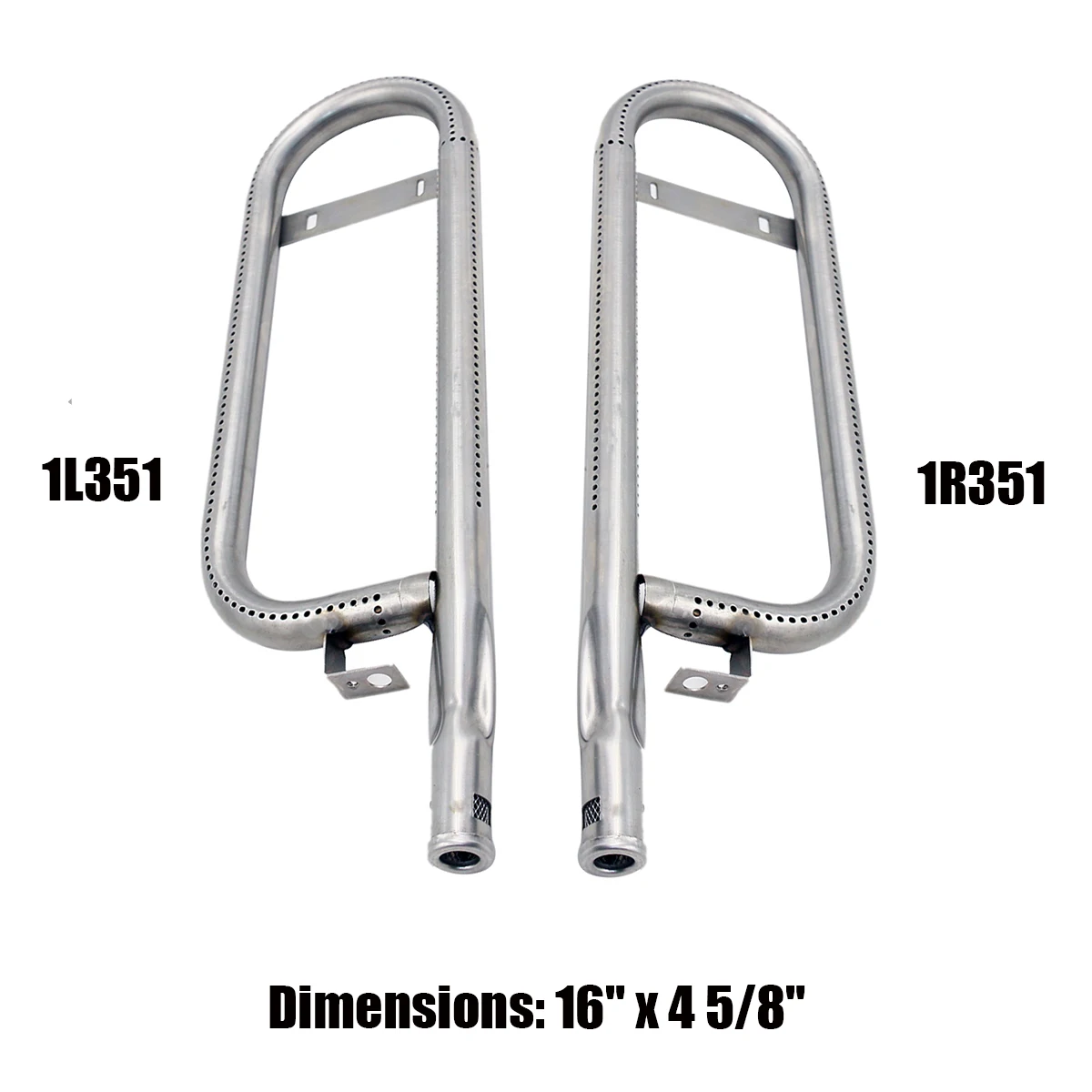 Hisencn 16 дюймов 1L351+ 1R351 1 комплект изогнутая SS горелка для газового гриля модель Dyna-Glo DGP350NP, мастер Forge MFA350BNP, MFA350CNP