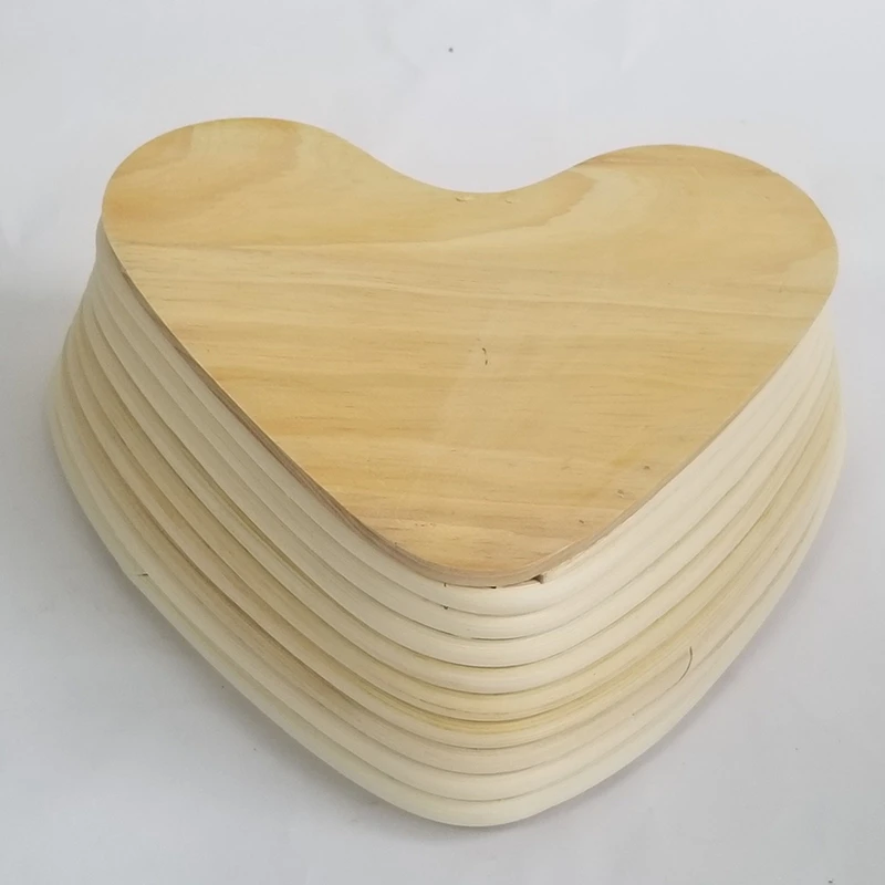 В форме сердца ферментированного ротанга корзина с подкладкой ткань страна хлебные палочки тесто доказательство корзина L