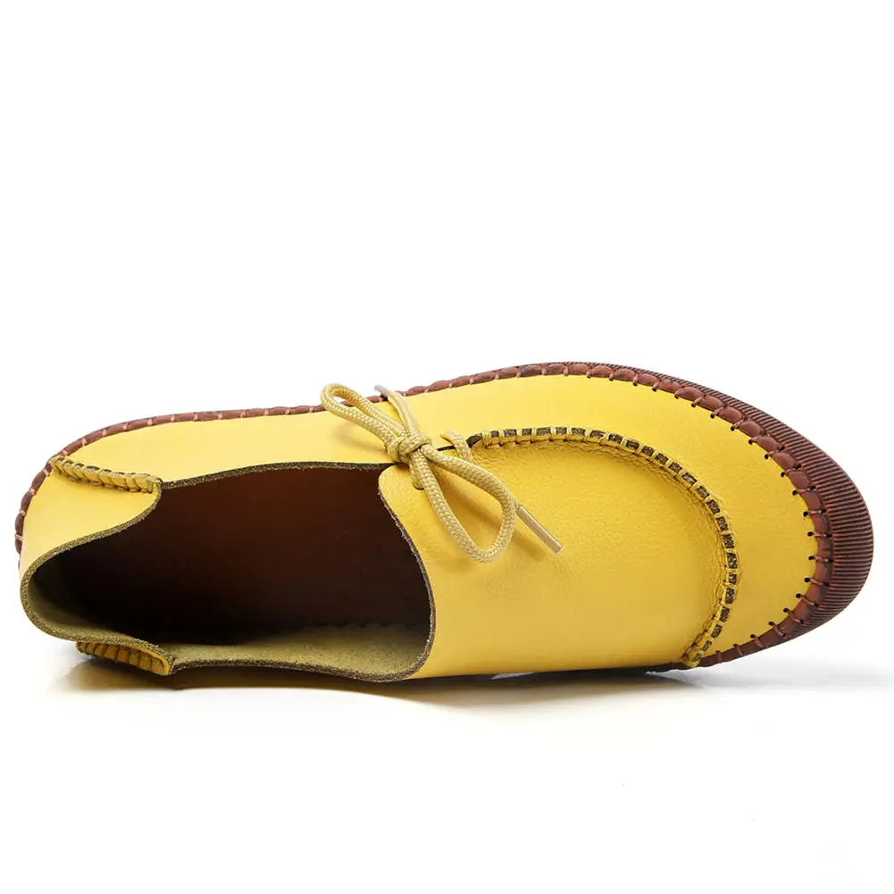 KARINLUNA/Новые брендовые водонепроницаемые мокасины из натуральной кожи размера плюс 45 женская обувь для отдыха удобная женская обувь на плоской подошве для мам