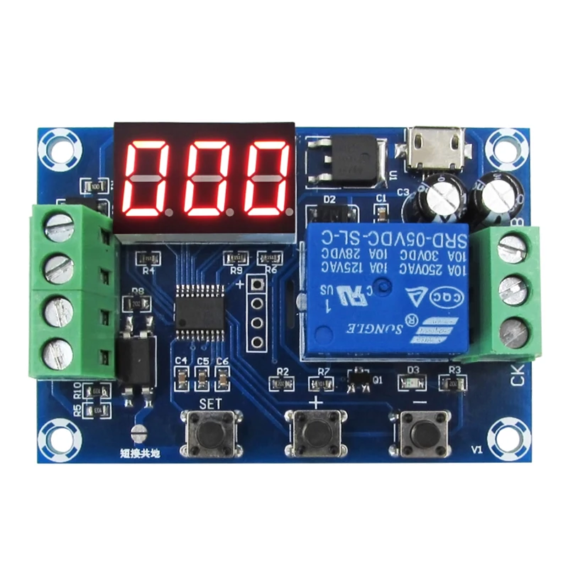 

DC 5V 12V 24V LED Light Digital Time Delay Relay Trigger Cycle Timer Delay Switch Circuit Board Timing Control Module DIY