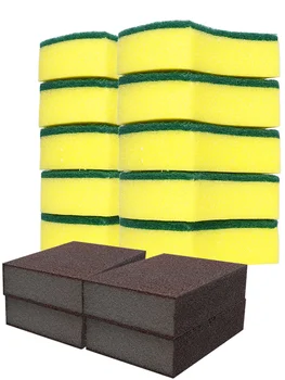 

Dishwashing Sponge Scouring Pad Dishcloth Kitchen Supplies Cleaning Brush Pot Dishwashing Artifact Dishwashing Sponge Magic Wipe