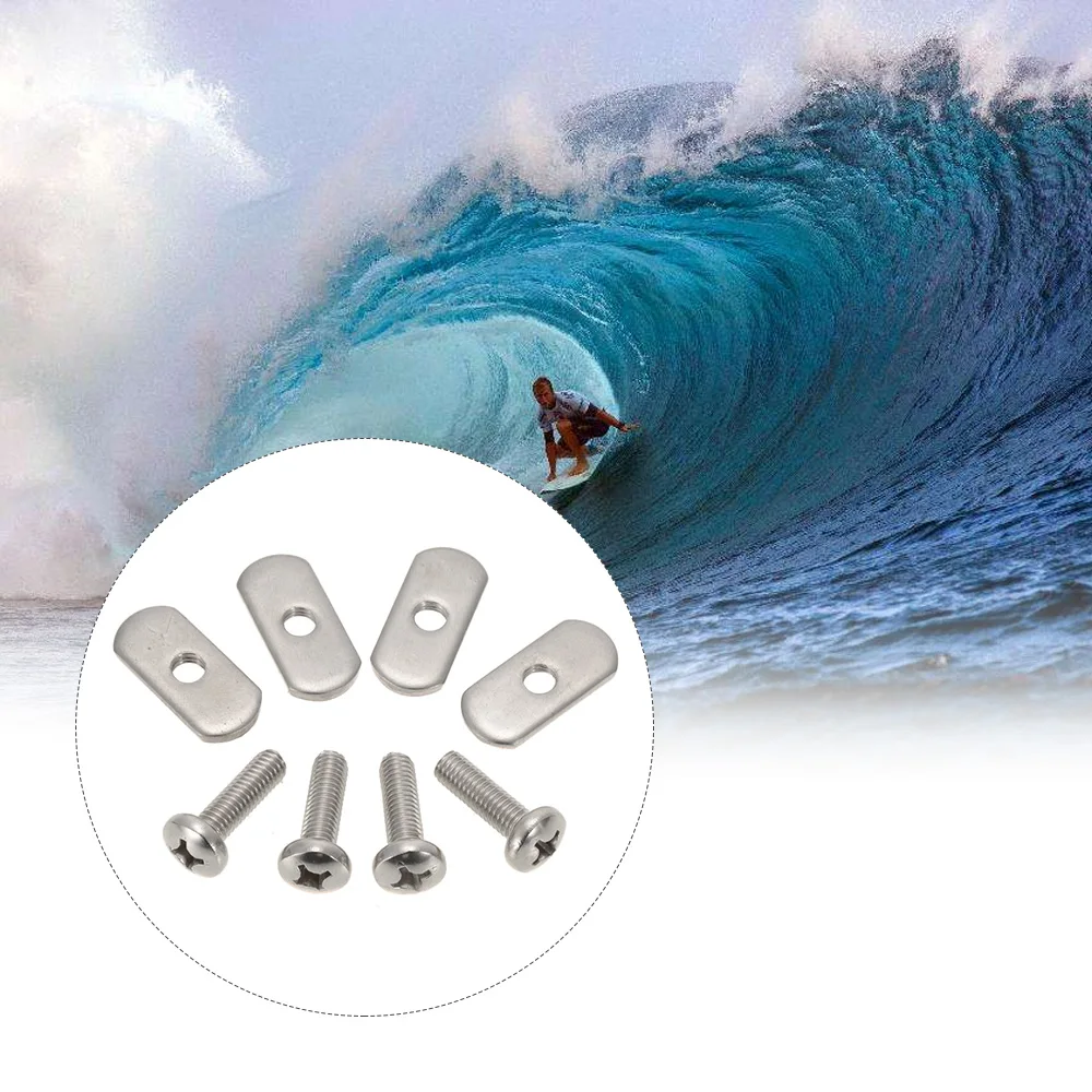 

4 Stainless Steel Kayak Rail/Track Screws & Track Nuts Hardware Gear Mounting Replacement Kit for Kayaks Canoes Boats Rails