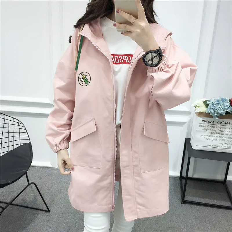 

Milinsus Fall Winter 2019 Women Trench Coats Loose Medium Long Length Outwear Overcoat New Korean Windbreaker Casaco Feminino