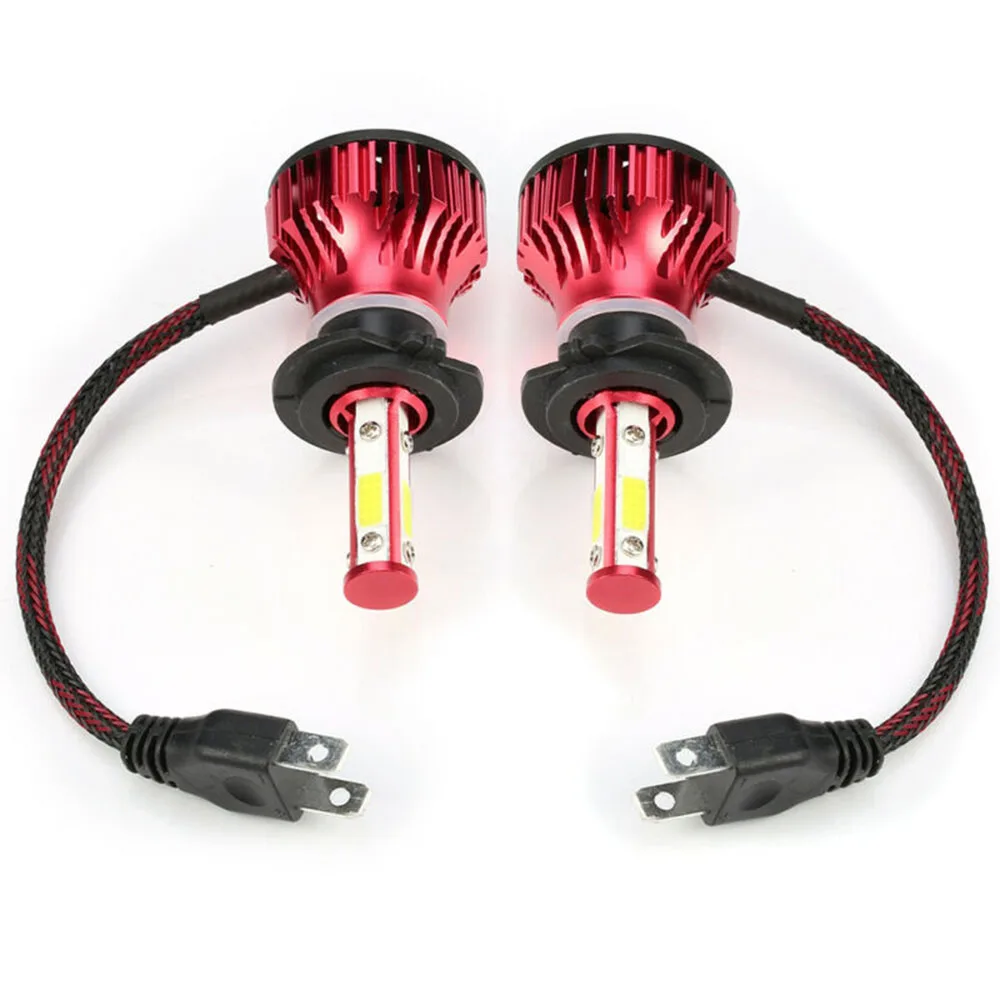 CREE H7 2000W 300000LM 4-Sides LED Headlight Kit High or Lo Light Bulb 6000K Car