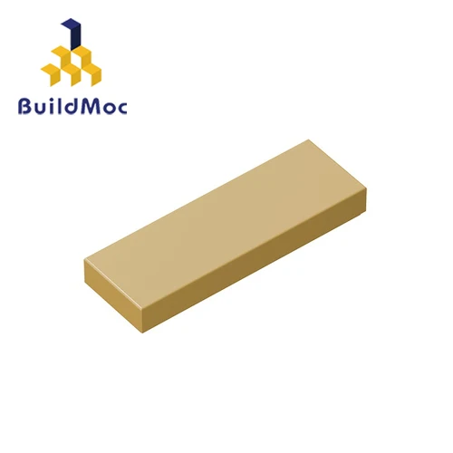 BuildMOC совместимый для 63864 1x3 для строительных блоков части DIY логотип развивающие творческие подарочные игрушки - Цвет: M0519-06
