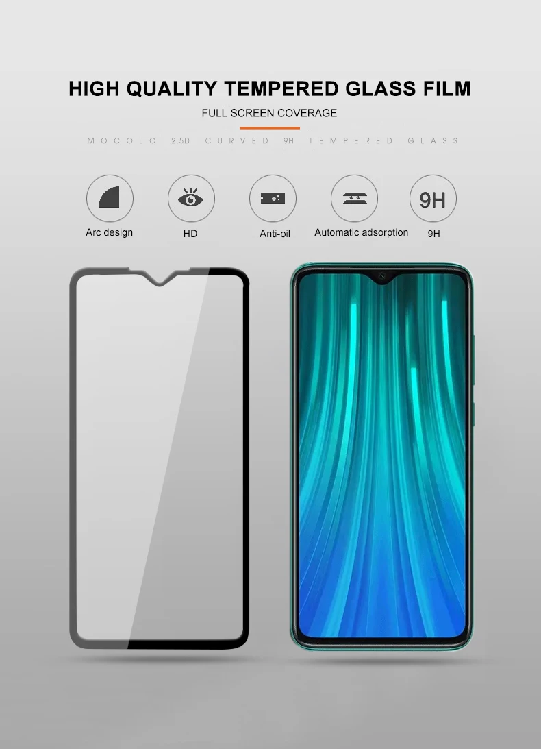 Mocolo 2.5D 9 H полное покрытие закаленное Стекло пленку защитное стекло на для ксиоми редми нот ноут 8 про 8T нот8 ноут8 нот8T 8про Xiaomi Redmi Note 8 Pro 8T Note8 Note8T 8Pro 4/6/8 64/128 ГБ защитный телефон Экран