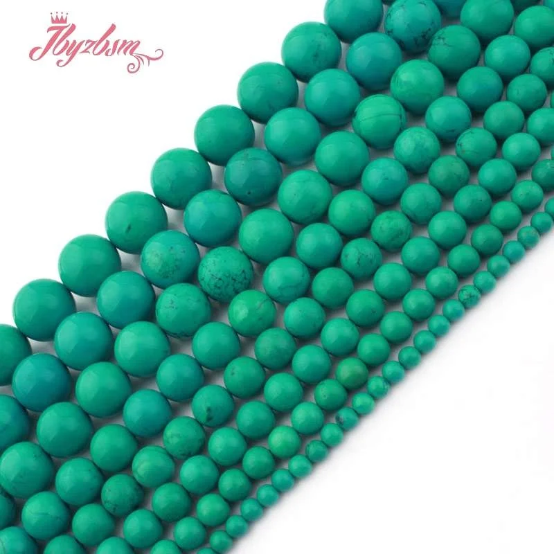 4 6 8 10 12 16mm Round Beads Ball Blue Turquoises Natural Stone For DIY Necklace Bracelets Jewelry Making 15&quotFree Shipping | Украшения