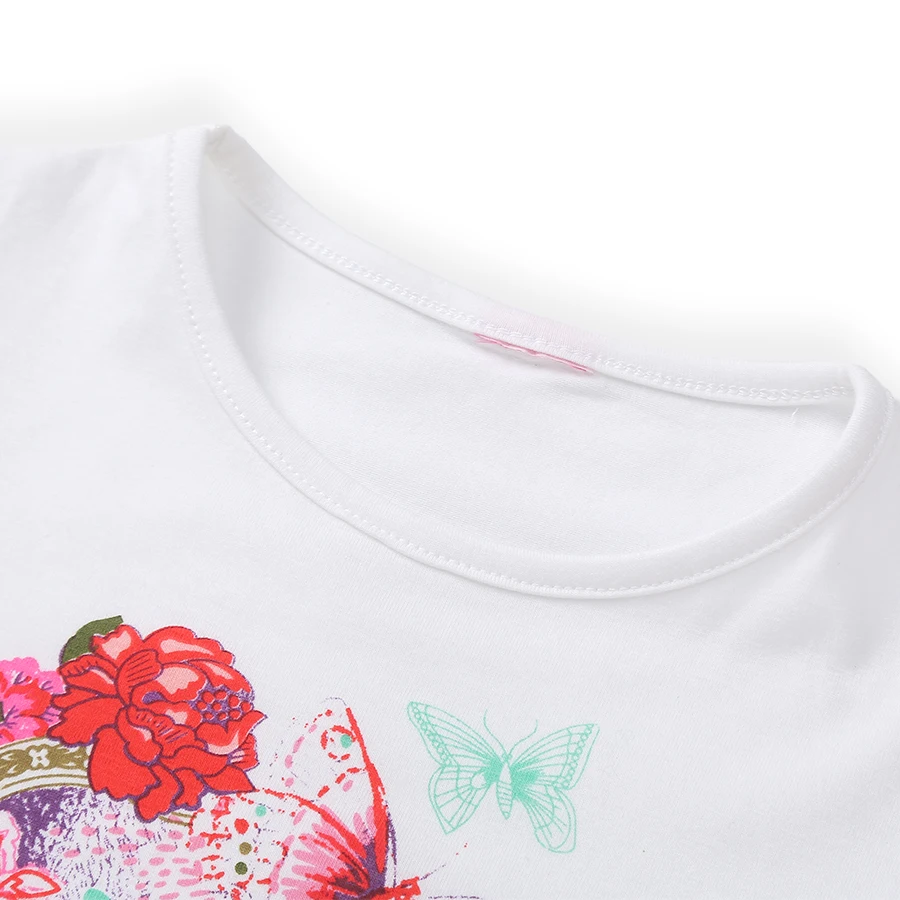 SheeCute/футболки для девочек; футболка с длинными рукавами и принтом для маленьких детей; SCT01316