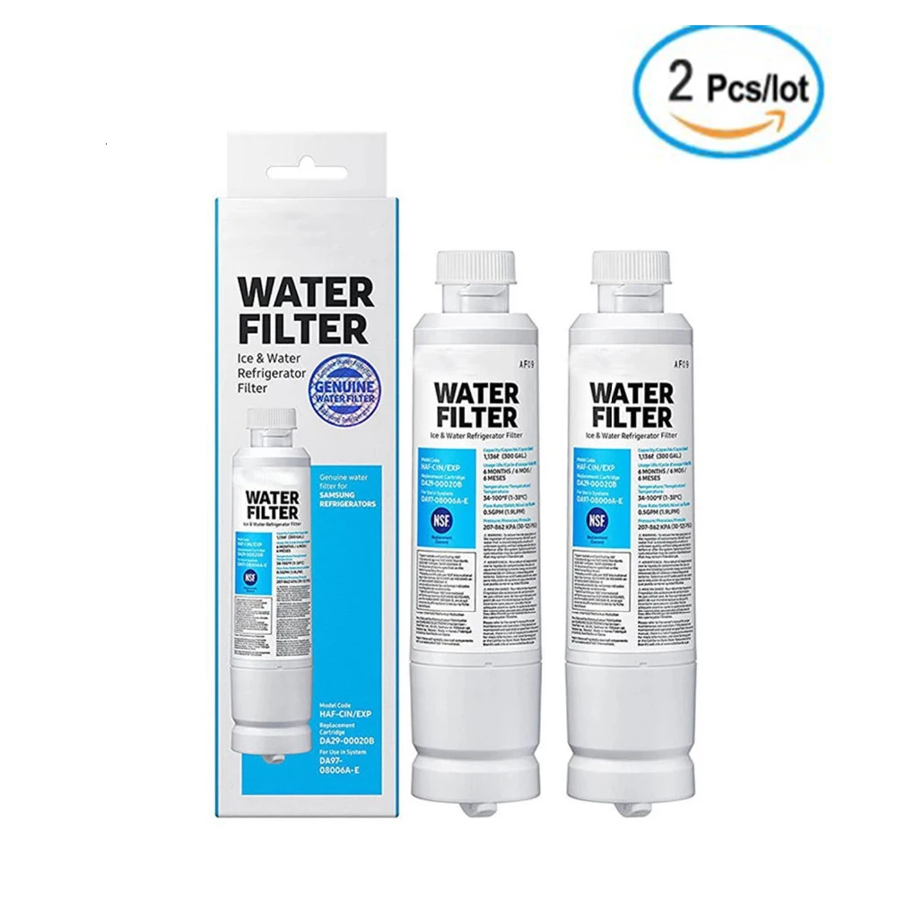 

Запасные фильтры для воды Samsung DA97 08006A-1, Haf Cin Exp, Haf Cin XME, RF4267HARS, DA29-00020B и HAF-CIN, 2 упаковки