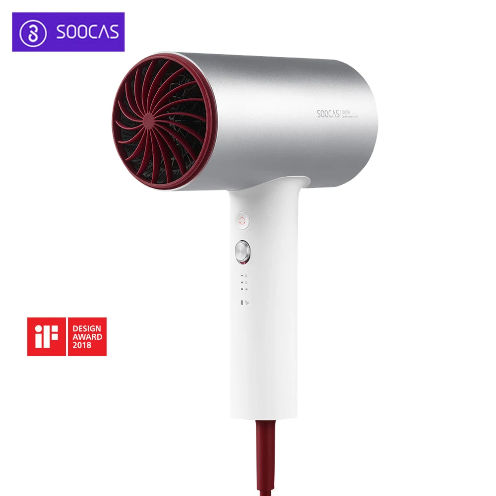 Фен для волос Mijia SOOCAS Soocare 1800 Вт H3 быстросохнущие инструменты комплекты умного