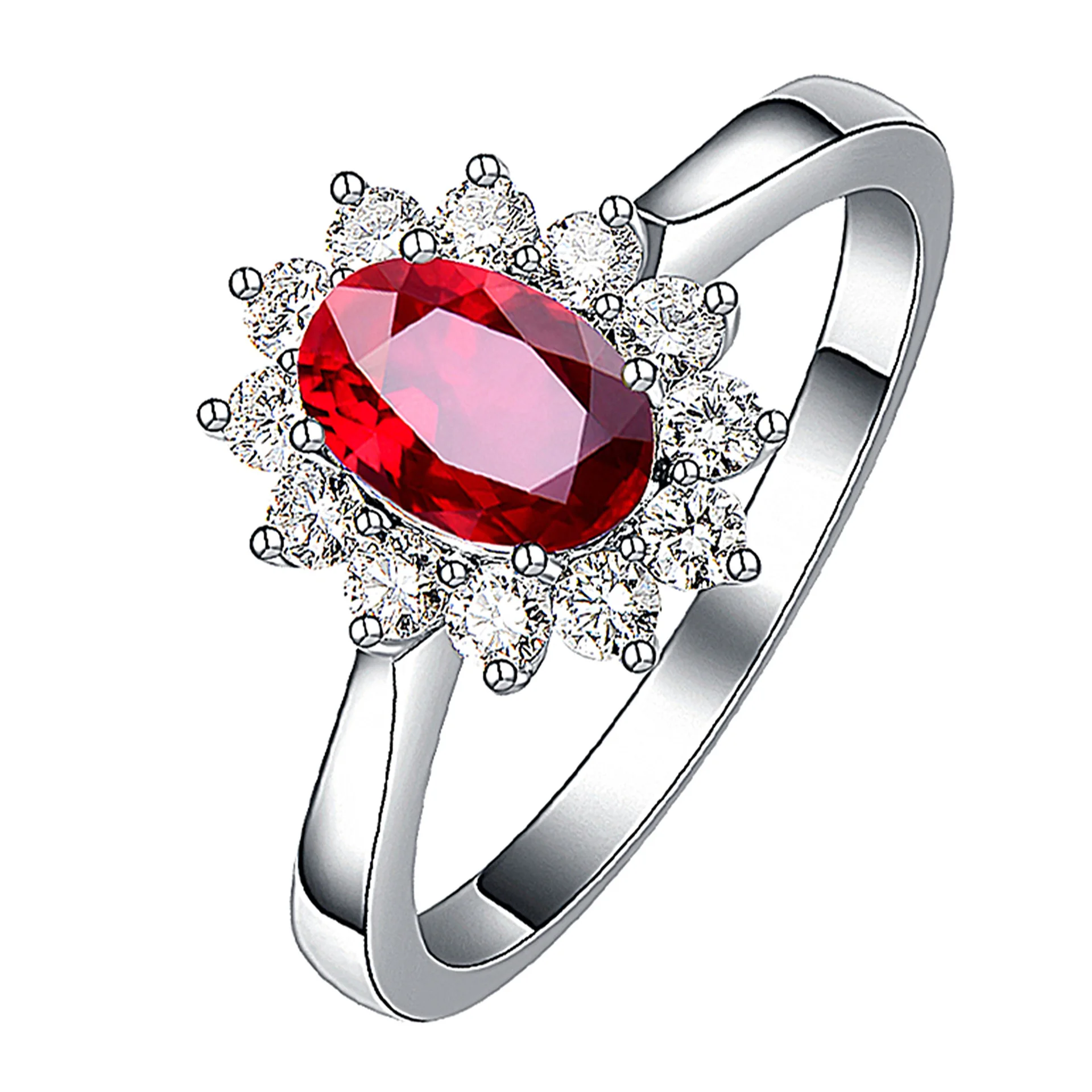 High-end foreign trade Europe and the United States popular engagement ring blue zircon real gold colour ring wholesale