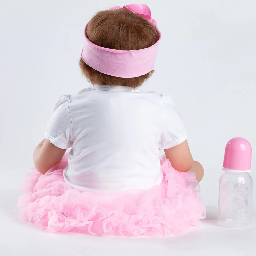 День рождения Reborn Baby Doll Силиконовые Куклы 22 дюймов Принцесса Спящая кукла «подсолуха» для детей, игрушки Bonecas День защиты детей Difts