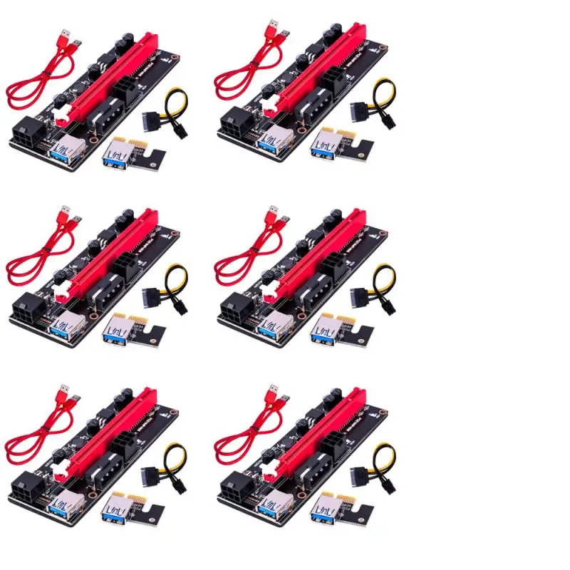 6 шт. новые VER009 USB 3 0 PCI-E VER 009S Экспресс 1X 4x 8x 16x удлинитель адаптер SATA 15pin до pin