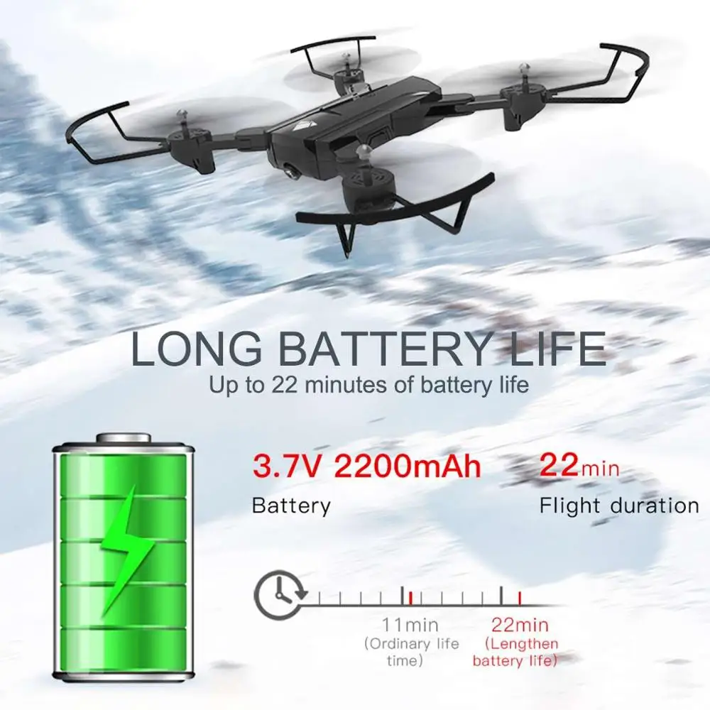 Wifi Радиоуправляемый Дрон с 4K 1080P HD Двойная камера gps следить за мной 50x зум Квадрокоптер FPV Профессиональный беспилотник игрушка для детей