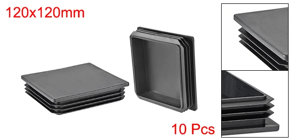 Uxcell 8-20 шт Трубная пробка квадратная штыревая заглушка 40x40-120x120mm пластик для поручней лестницы Newel Guardrail пробки белый/черный