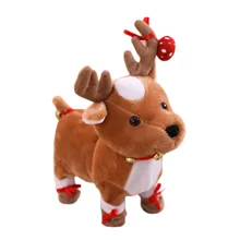 Электрический Рождественский олень Музыкальная кукла игрушка плюшевый подарок милый мягкий для детей M09