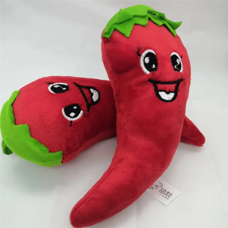 1Pcs Cartoon 20cm Smiley Chili Plush Stuffed Toy Vegetables Plush Doll Boy Girl Gift Wedding Sprinkle 4