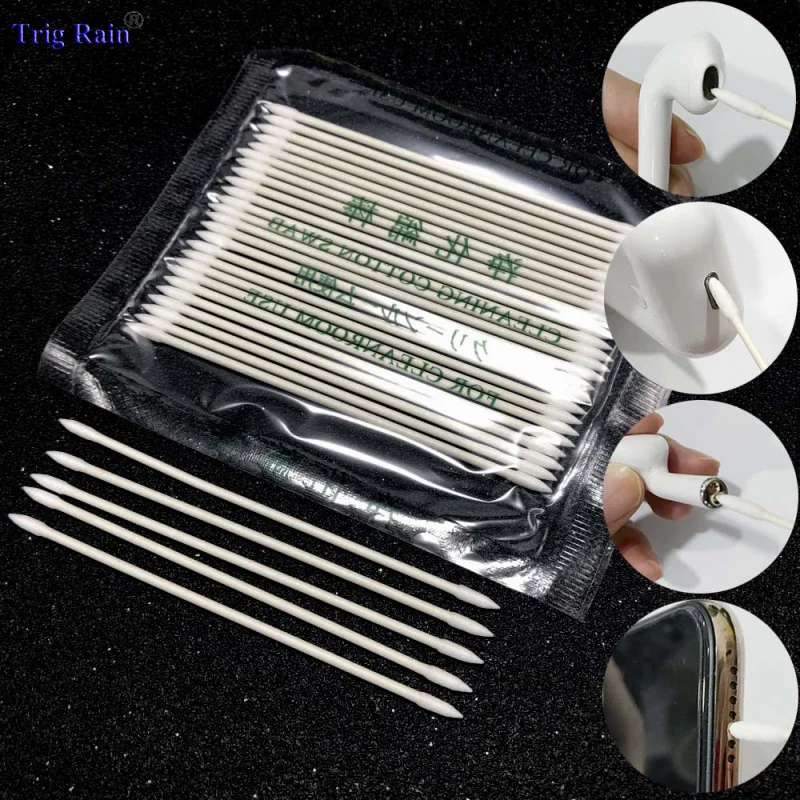 Cleaning Cotton Swab For Airpods Wireless Bluetooth Pointed Clean Tools Earphones Phone Charge Earpiece Cleanroom Use 25pcs | Электроника