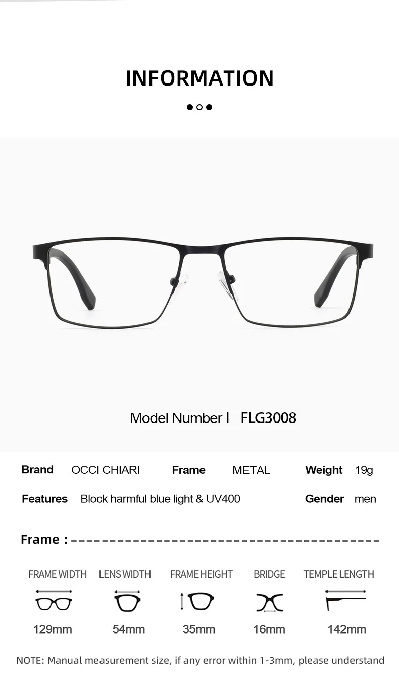 Blue Light Glasses Frame Men Square Eyewear Fashion Metal Eye Myopia Prescription Eyeglasses Acetate Legs Male Optical Frame