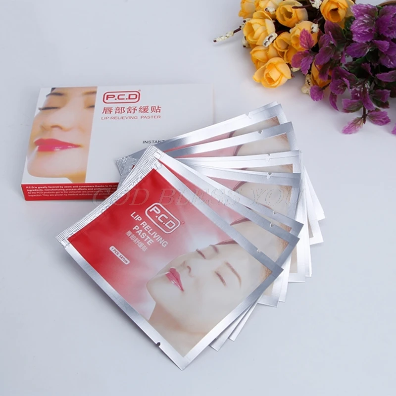 12Pcs Lip Verdoving Plakken Masker Voor Tattoo Permanente Make Up Accessoires Drop Shipping