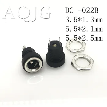 

500PCS DC-022B 3A 12V Female DC Power adapter dc jack connector DC022B 5.5 X 2.5 2.1 mm 3.5 X 1.3 mm DC