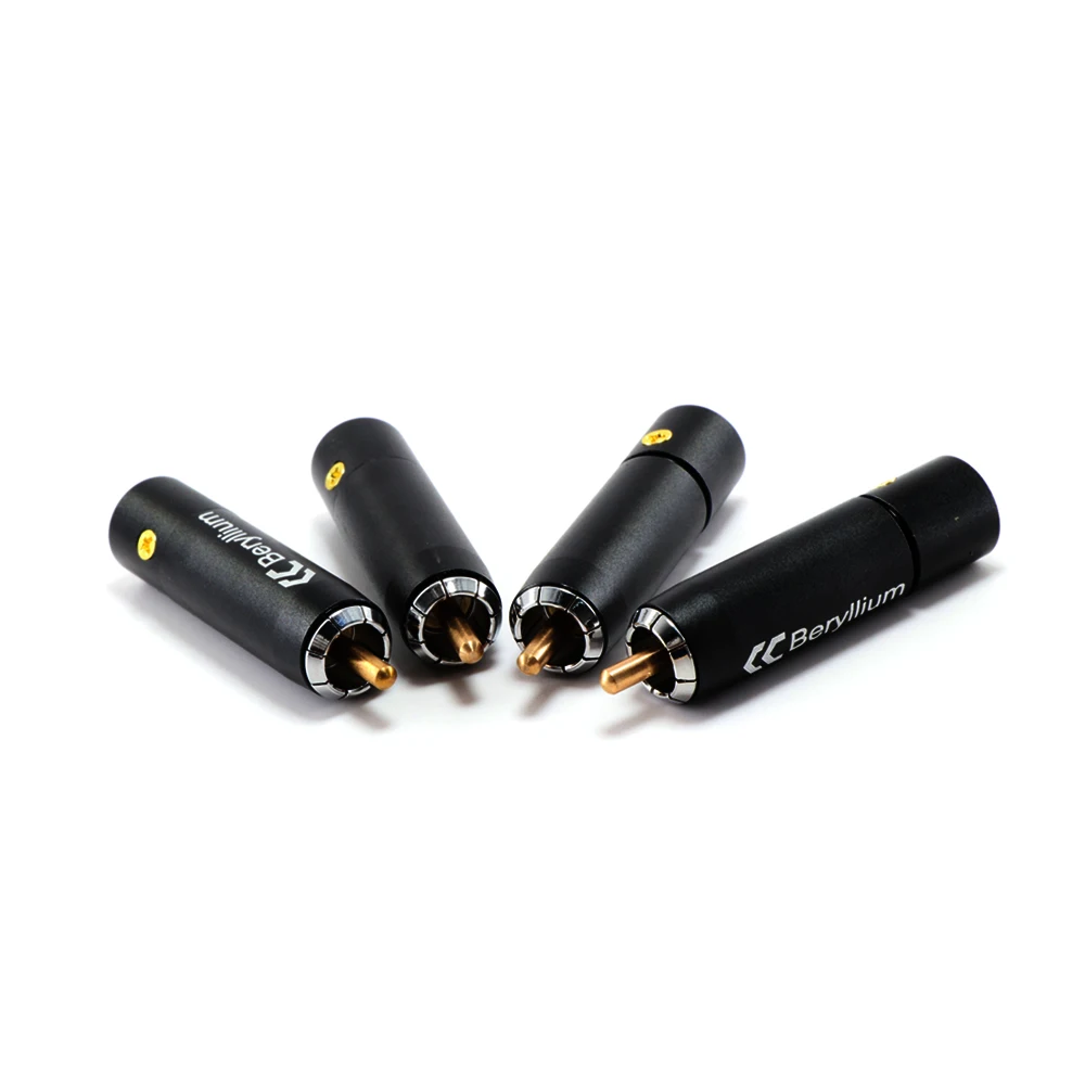 4 шт./лот CopperColor RCA-BE бериллиевые штекеры RCA Штекерный Соединительный кабель для