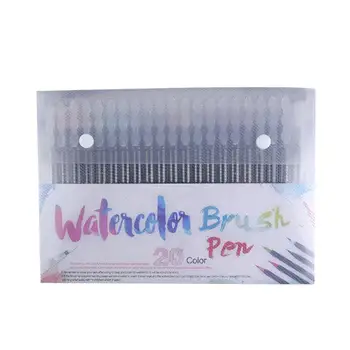 

1pc 20 Color Soft Tip Watercolor Pen Set Non-toxic Student Painting Supplies School Pens Marker Children Tools Art Painting P4Z6