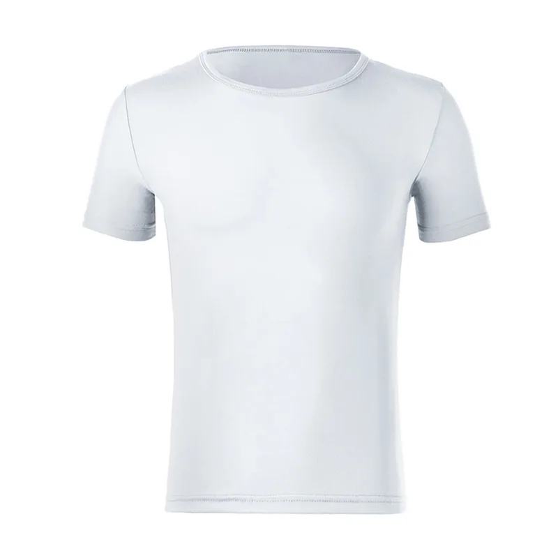 White Pui men tiua новая мужская футболка из полиэстера белая мужская футболка Летняя с коротким рукавом размера плюс Мужская футболка черный Топ Футболка тонкая рубашка - Цвет: White