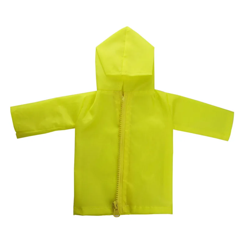 Doll Clothes Yellow Raincoat Backpack Umbrella For 18 Inch American Doll Girl's 43 Cm Reborn Baby Generation Accessories,Kid Toy 4