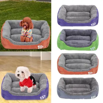 

Paw Pet Sofa Dog Bed Waterproof Bottom Soft Plush Nest Basket for Cat Puppy Warm Cat Bed House Pet Products