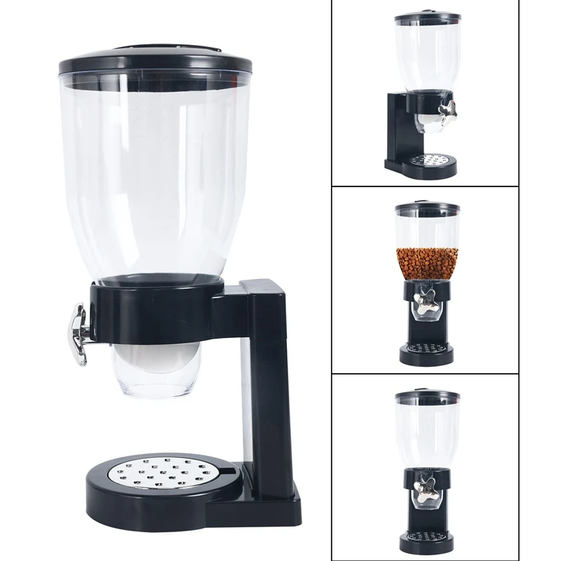 HLZS-Dry Food Dispenser, Single Control Kitchen Storage Container, 0.8-Gal Capacity Dry Food Cereal Dispenser for Cereal Trail M