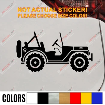 

Car Shape Vinyl Decal Sticker Fit Jeep Cherokee Wrangler Rubicon Compass pick size and color