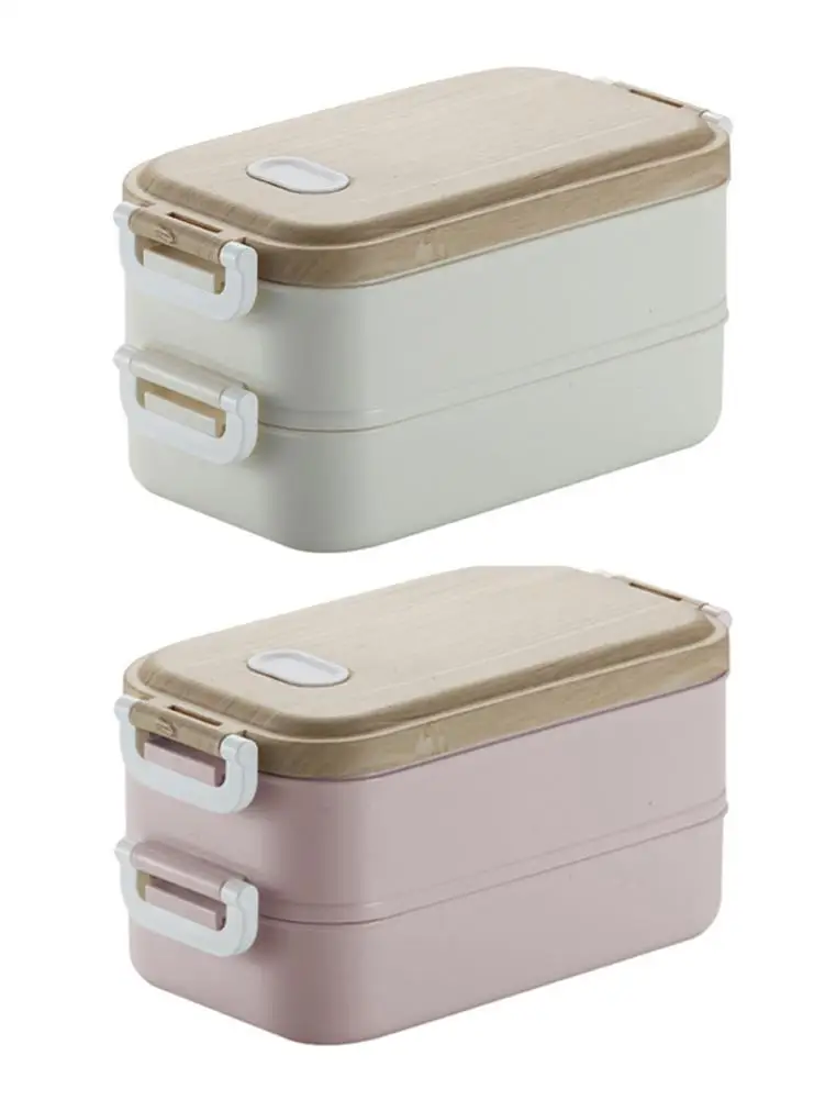 Bento коробка из нержавеющей стали детский Ланч-бокс герметичный Bento Ланч-бокс для детей школьный отсек двухслойный контейнер для еды