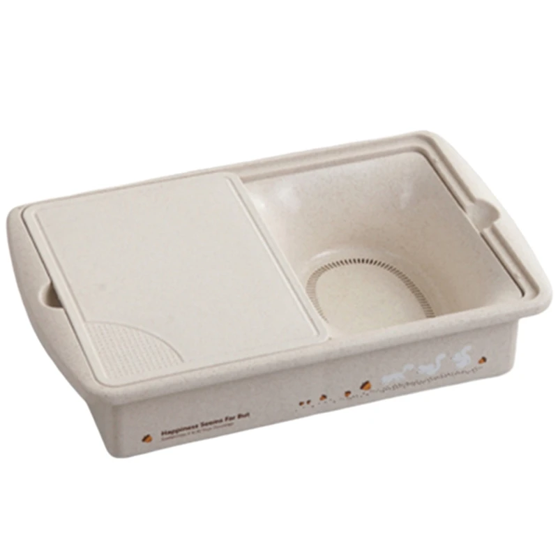 Kitchen Chopping Board with Storage Drain Tray Plastic Cutting Board Chopping Blocks for Fruit Vegetable Kitchen Tool