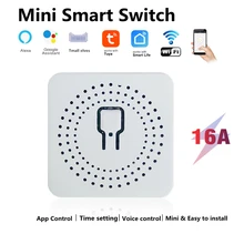 16A Mini commutateur intelligent Wifi bricolage prend en charge le contrôle à 2 voies, le Module domotique intelligent fonctionne avec l'application Alexa Google Home vie intelligente