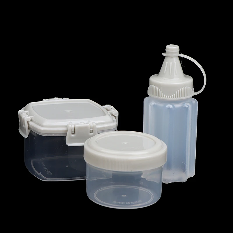 Plastic Salad Dressing Containers Plastic Sauce Squeeze Bottle 4pcs