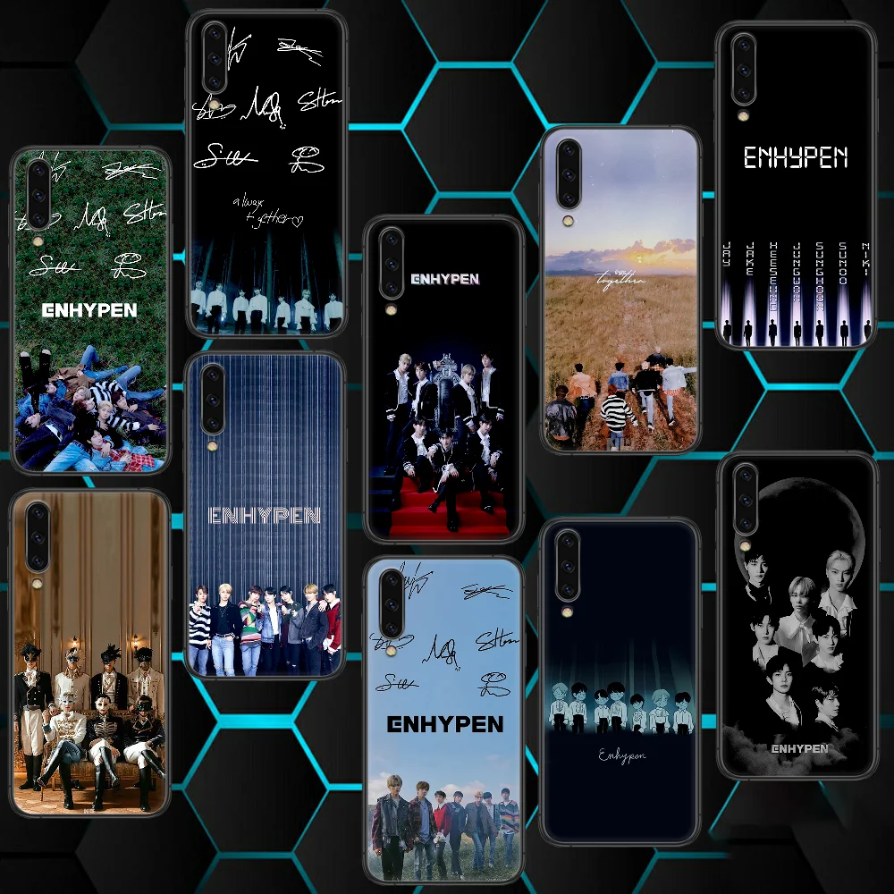Чехол для телефона ENHYPEN Kpop Samsung Galaxy A 3 5 7 8 10 20 20E 21S 30 30S 21 40 50 51 70 71 80 черный ТПУ мягкий |