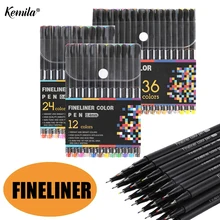 Fineliner – jeu de stylos marqueurs, 60 couleurs, 12/24/36/48mm, 0.4mm, pour dessin, croquis d'art