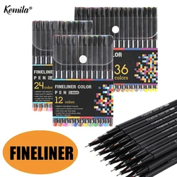Juego de rotuladores Fineliner, 12/24/36/48, 60 colores, 0,4mm, rotuladores de forro de Micron, juego de rotuladores de dibujo artístico de bocetos