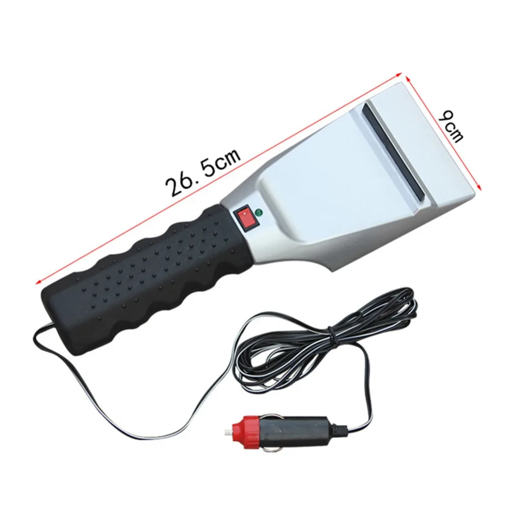 12V Electric Heated Car Ice Scraper Automobiles Cigarette Lighter Snow Removal Shovel Windshield Glass Defrost Clean Tools