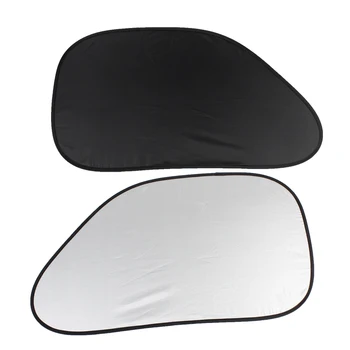 

X Autohaux 2pcs 65 x 38cm Black Polyester Car Auto Side Window Sunshade UV protection Kids Baby Travel Vehicles Accessory