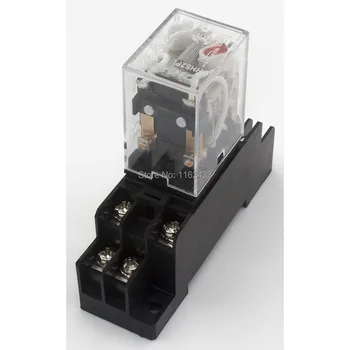 

10pcs/lot HH52PL DC 24V LED indicator electromagnetic relay with socket HH52P MY2 series 24VDC HH52P-L MY2NJ