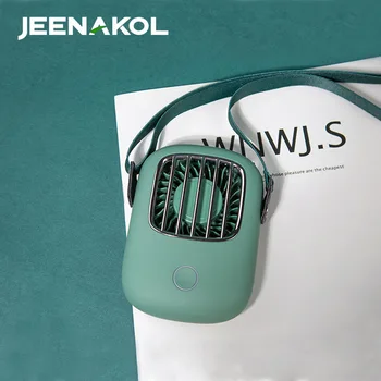 

29 Leaves Hanging Neck Mute Small Fan Lazy Creative USB Small Portable Sports Portable Mini Endurance Desktop Charging Table Fan