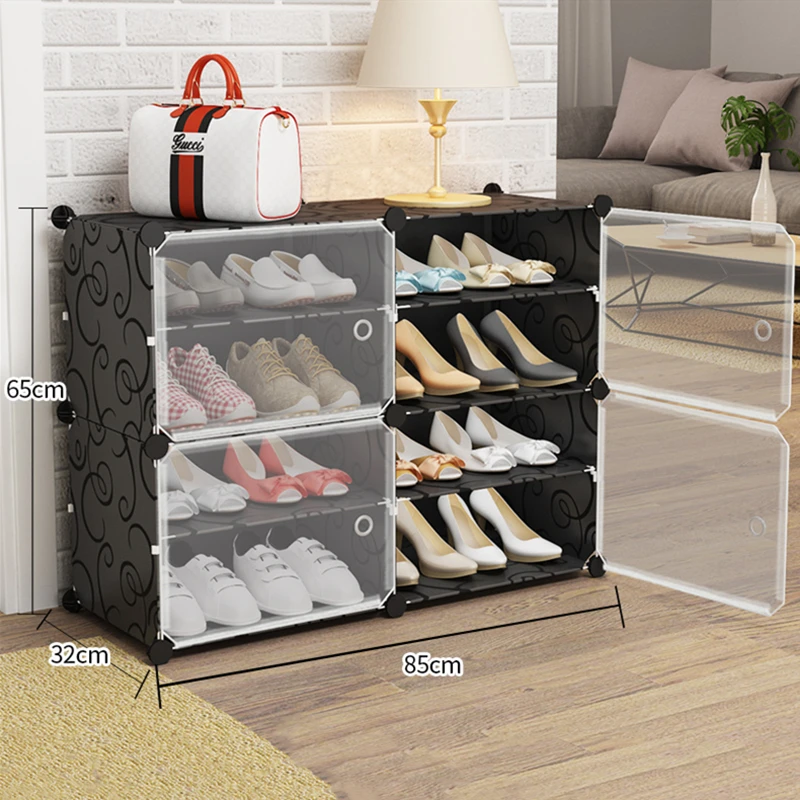 Бесплатная комбинация Shoebox стальная рама пластиковый шкаф кроссовки сапоги