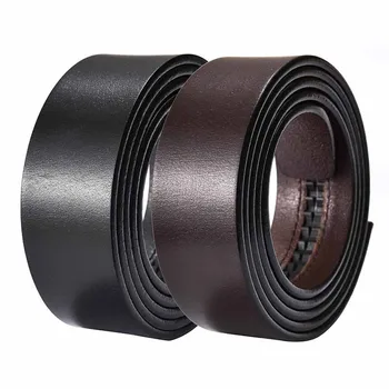 

New Arrival Pure Cowhide Belt For Men No Buckle Genuine Leather Belts 3.5cm Automatic Buckle Belt Straps