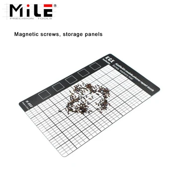 

mile 145x90mm Magnetic Screw Mat Phone Tablet Repair Tools Screws Storage mat Memory Chart Working Pad for iphone for Samsung